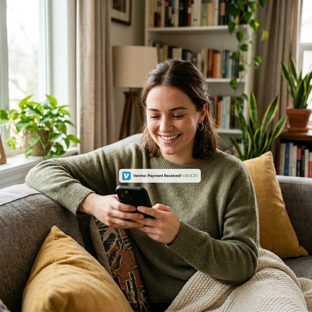 Checking rewards on a phone
